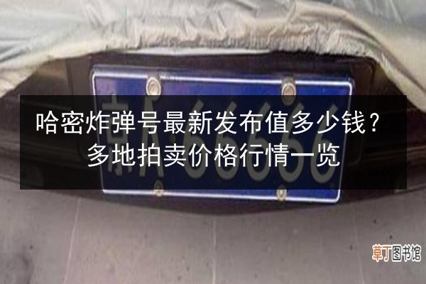 哈密炸弹号最新发布值多少钱？多地拍卖价格行情一览