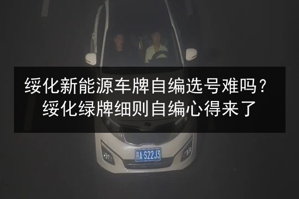 绥化新能源车牌自编选号难吗？绥化绿牌细则自编心得来了 第3张