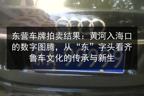东营车牌拍卖结果:黄河入海口的数字图腾,从“东”字头看齐鲁车文化的传承与新生 第2张 东营车牌拍卖结果:黄河入海口的数字图腾,从“东”字头看齐鲁车文化的传承与新生 第2张