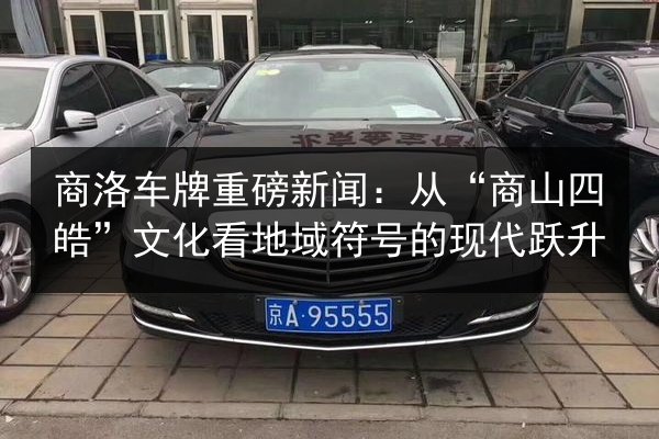 商洛车牌重磅新闻：从“商山四皓”文化看地域符号的现代跃升 第3张