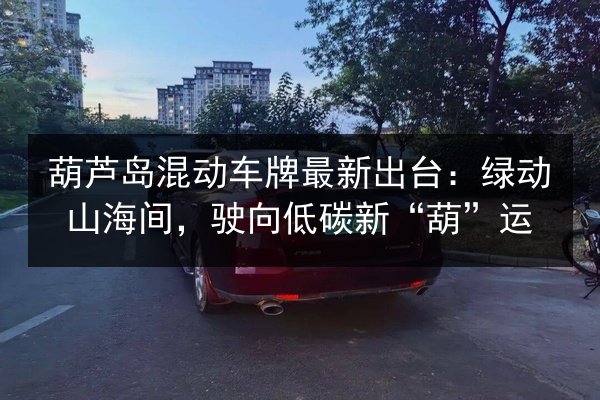 葫芦岛混动车牌最新出台：绿动山海间，驶向低碳新“葫”运
