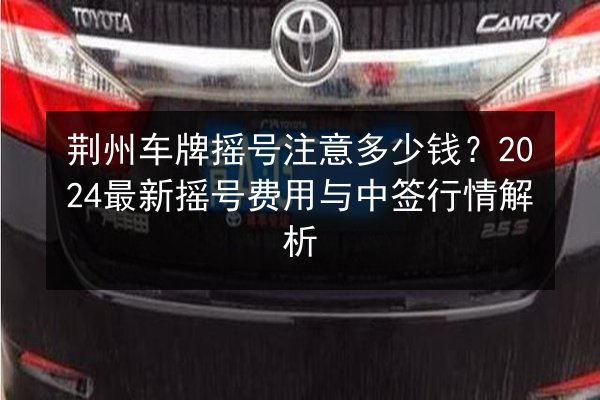 荆州车牌摇号注意多少钱？2024最新摇号费用与中签行情解析