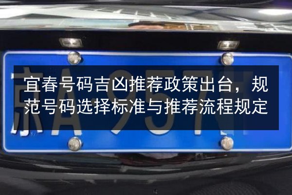 宜春号码吉凶推荐政策出台,规范号码选择标准与推荐流程规定 第2张 宜春号码吉凶推荐政策出台,规范号码选择标准与推荐流程规定 第2张