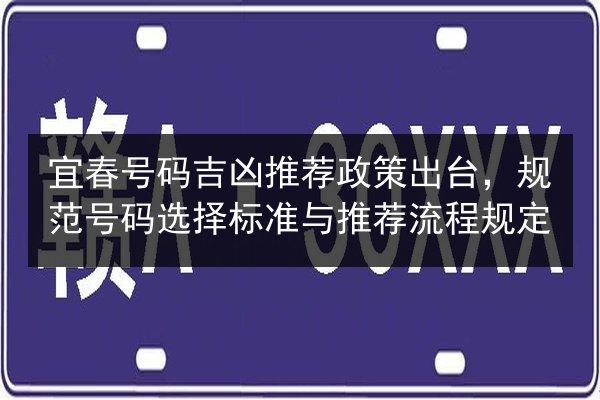 宜春号码吉凶推荐政策出台,规范号码选择标准与推荐流程规定 第3张 宜春号码吉凶推荐政策出台,规范号码选择标准与推荐流程规定 第3张