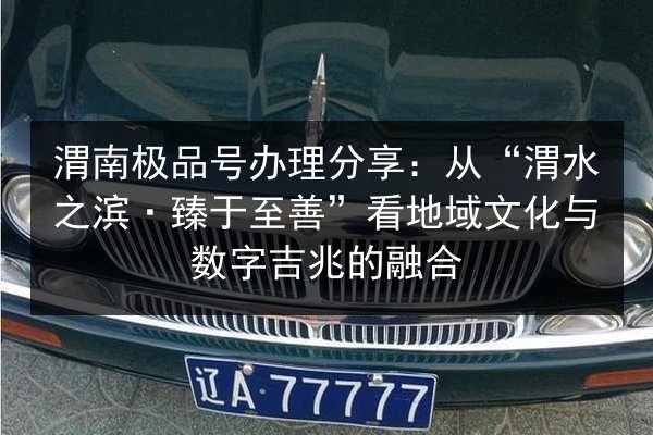 渭南极品号办理分享：从“渭水之滨·臻于至善”看地域文化与数字吉兆的融合 第2张