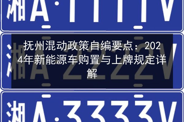 抚州混动政策自编要点:2024年新能源车购置与上牌规定详解 第2张 抚州混动政策自编要点:2024年新能源车购置与上牌规定详解 第2张