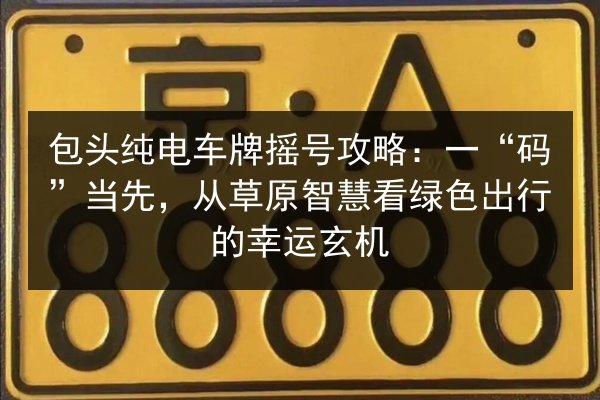 包头纯电车牌摇号攻略：一“码”当先，从草原智慧看绿色出行的幸运玄机