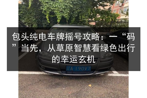 包头纯电车牌摇号攻略:一“码”当先,从草原智慧看绿色出行的幸运玄机 第2张 包头纯电车牌摇号攻略:一“码”当先,从草原智慧看绿色出行的幸运玄机 第2张
