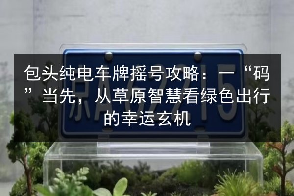 包头纯电车牌摇号攻略:一“码”当先,从草原智慧看绿色出行的幸运玄机 第3张 包头纯电车牌摇号攻略:一“码”当先,从草原智慧看绿色出行的幸运玄机 第3张
