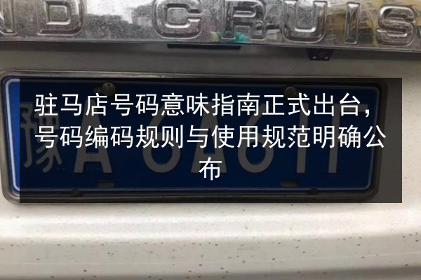 驻马店号码意味指南正式出台，号码编码规则与使用规范明确公布 第3张
