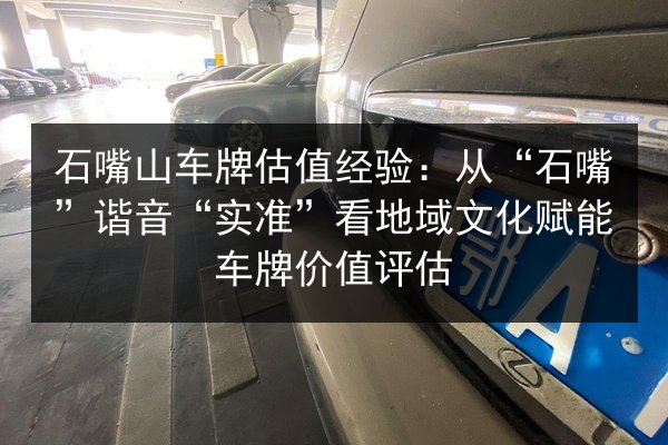 石嘴山车牌估值经验：从“石嘴”谐音“实准”看地域文化赋能车牌价值评估