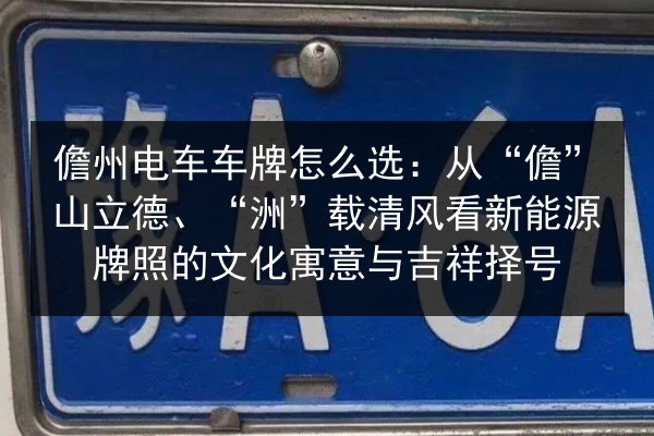 儋州电车车牌怎么选：从“儋”山立德、“洲”载清风看新能源牌照的文化寓意与吉祥择号 第1张