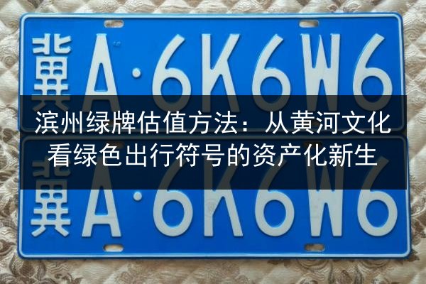 滨州绿牌估值方法:从黄河文化看绿色出行符号的资产化新生 第2张 滨州绿牌估值方法:从黄河文化看绿色出行符号的资产化新生 第2张