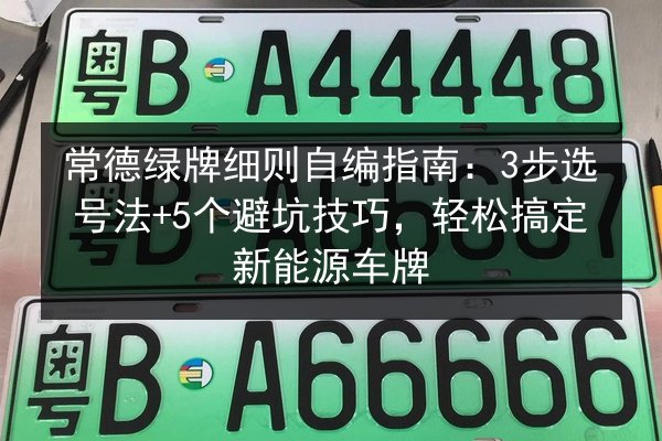 常德绿牌细则自编指南:3步选号法+5个避坑技巧,轻松搞定新能源车牌 第3张 常德绿牌细则自编指南:3步选号法+5个避坑技巧,轻松搞定新能源车牌 第3张
