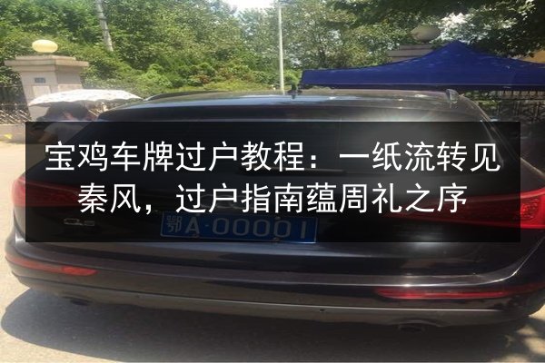 宝鸡车牌过户教程：一纸流转见秦风，过户指南蕴周礼之序 第3张