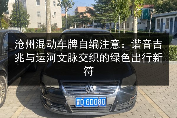 沧州混动车牌自编注意：谐音吉兆与运河文脉交织的绿色出行新符