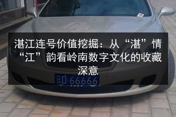 湛江连号价值挖掘：从“湛”情“江”韵看岭南数字文化的收藏深意 第3张