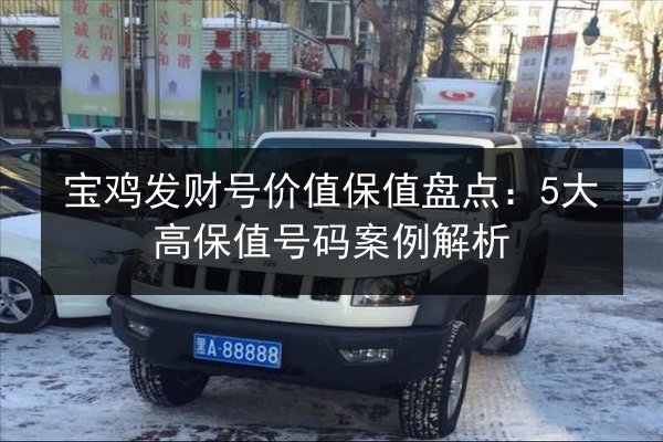 宝鸡发财号价值保值盘点:5大高保值号码案例解析 第2张 宝鸡发财号价值保值盘点:5大高保值号码案例解析 第2张