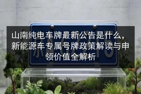 山南纯电车牌最新公告是什么，新能源车专属号牌政策解读与申领价值全解析