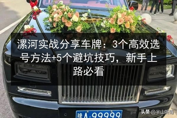 漯河实战分享车牌:3个高效选号方法+5个避坑技巧,新手上路必看 第1张 漯河实战分享车牌:3个高效选号方法+5个避坑技巧,新手上路必看 第1张