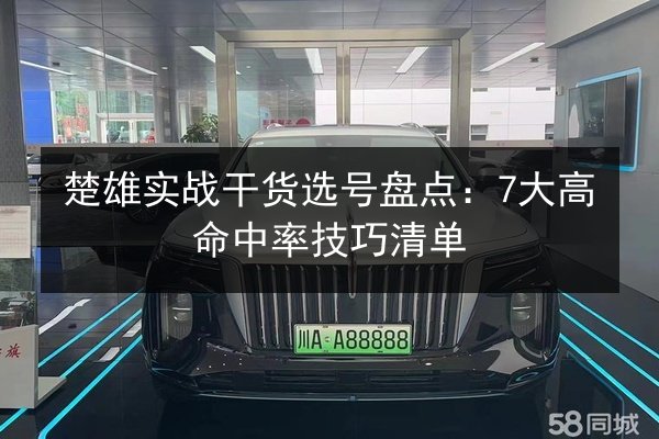 楚雄实战干货选号盘点：7大高命中率技巧清单