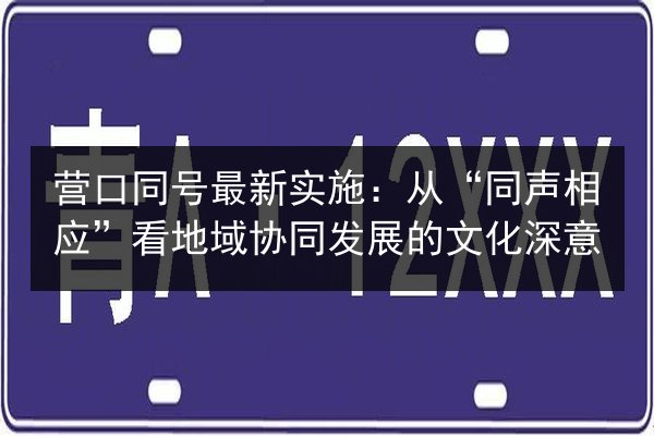 营口同号最新实施：从“同声相应”看地域协同发展的文化深意 第3张
