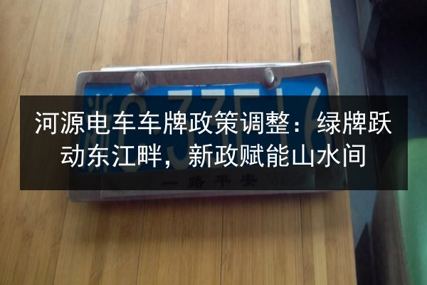 河源电车车牌政策调整:绿牌跃动东江畔,新政赋能山水间 第3张 河源电车车牌政策调整:绿牌跃动东江畔,新政赋能山水间 第3张