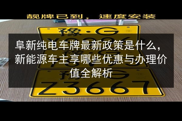 阜新纯电车牌最新政策是什么，新能源车主享哪些优惠与办理价值全解析
