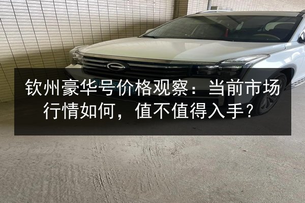 钦州豪华号价格观察:当前市场行情如何,值不值得入手? 第2张 钦州豪华号价格观察:当前市场行情如何,值不值得入手? 第2张