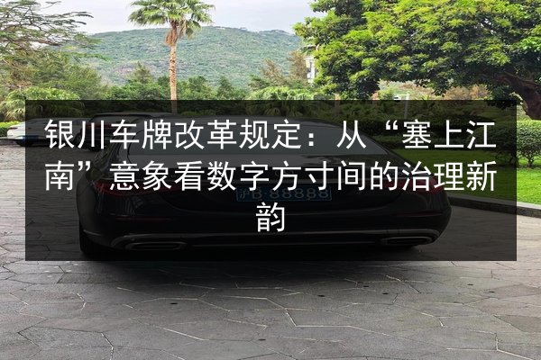 银川车牌改革规定:从“塞上江南”意象看数字方寸间的治理新韵 第2张 银川车牌改革规定:从“塞上江南”意象看数字方寸间的治理新韵 第2张