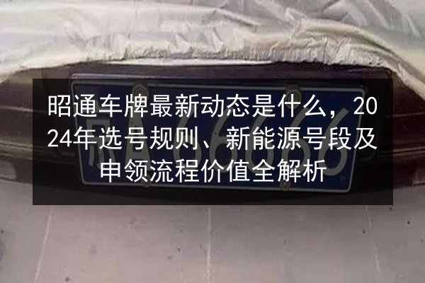 昭通车牌最新动态是什么，2024年选号规则、新能源号段及申领流程价值全解析