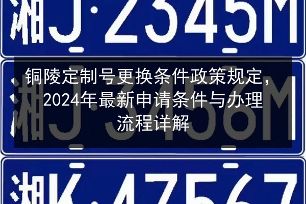 铜陵定制号更换条件政策规定，2024年最新申请条件与办理流程详解