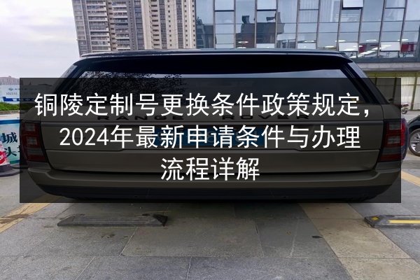 铜陵定制号更换条件政策规定，2024年最新申请条件与办理流程详解 第3张
