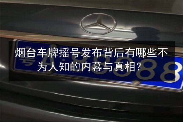 烟台车牌摇号发布背后有哪些不为人知的内幕与真相? 第2张 烟台车牌摇号发布背后有哪些不为人知的内幕与真相? 第2张