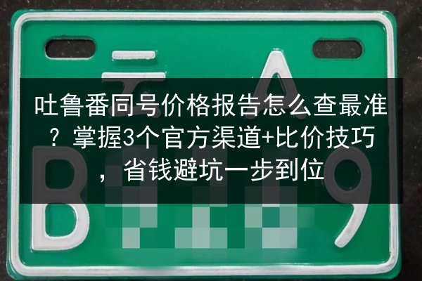 吐鲁番同号价格报告怎么查最准?掌握3个官方渠道+比价技巧,省钱避坑一步到位 第2张 吐鲁番同号价格报告怎么查最准?掌握3个官方渠道+比价技巧,省钱避坑一步到位 第2张