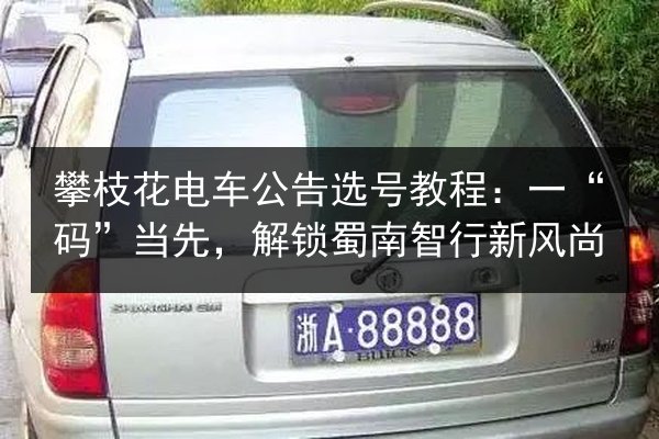 攀枝花电车公告选号教程:一“码”当先,解锁蜀南智行新风尚 第1张 攀枝花电车公告选号教程:一“码”当先,解锁蜀南智行新风尚 第1张