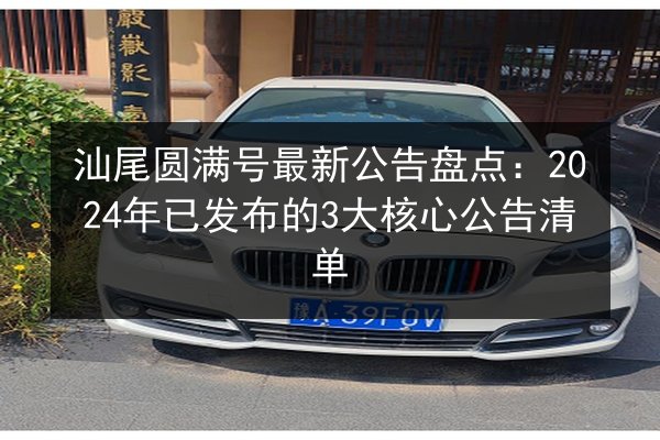 汕尾圆满号最新公告盘点:2024年已发布的3大核心公告清单 第3张 汕尾圆满号最新公告盘点:2024年已发布的3大核心公告清单 第3张