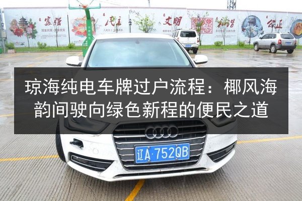 琼海纯电车牌过户流程：椰风海韵间驶向绿色新程的便民之道