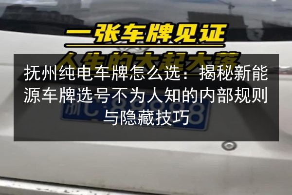 抚州纯电车牌怎么选:揭秘新能源车牌选号不为人知的内部规则与隐藏技巧 第2张 抚州纯电车牌怎么选:揭秘新能源车牌选号不为人知的内部规则与隐藏技巧 第2张