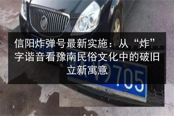 信阳炸弹号最新实施:从“炸”字谐音看豫南民俗文化中的破旧立新寓意 第3张 信阳炸弹号最新实施:从“炸”字谐音看豫南民俗文化中的破旧立新寓意 第3张