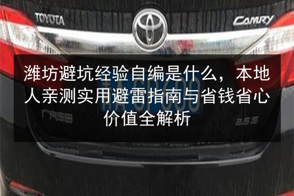 潍坊避坑经验自编是什么,本地人亲测实用避雷指南与省钱省心价值全解析 第2张 潍坊避坑经验自编是什么,本地人亲测实用避雷指南与省钱省心价值全解析 第2张