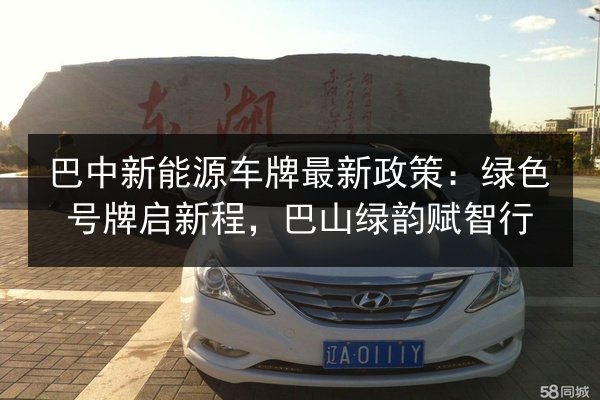 巴中新能源车牌最新政策：绿色号牌启新程，巴山绿韵赋智行 第1张