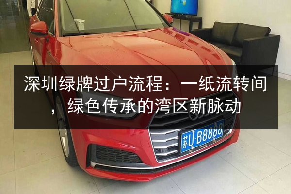 深圳绿牌过户流程：一纸流转间，绿色传承的湾区新脉动
