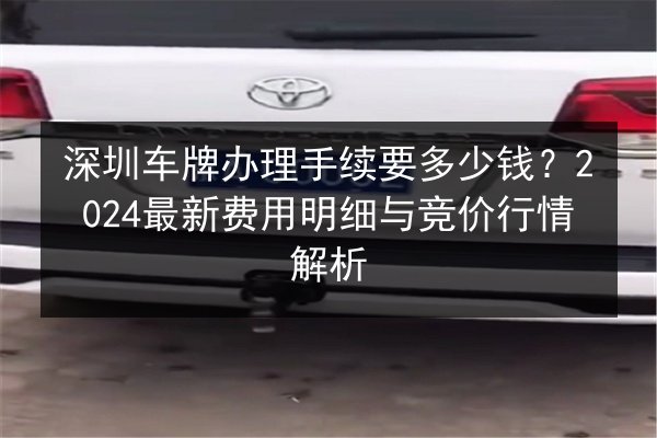 深圳车牌办理手续要多少钱?2024最新费用明细与竞价行情解析 第2张 深圳车牌办理手续要多少钱?2024最新费用明细与竞价行情解析 第2张