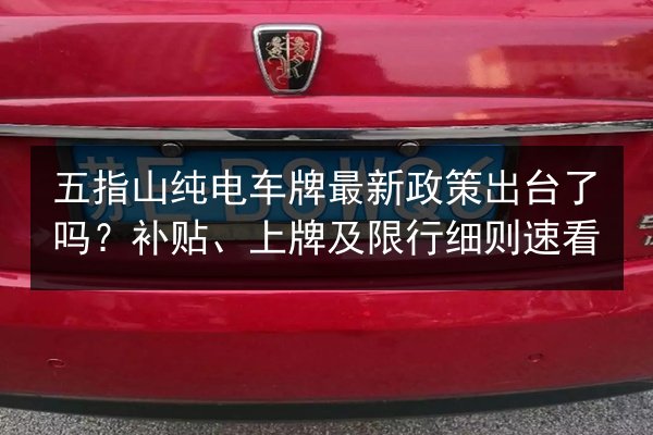 五指山纯电车牌最新政策出台了吗？补贴、上牌及限行细则速看
