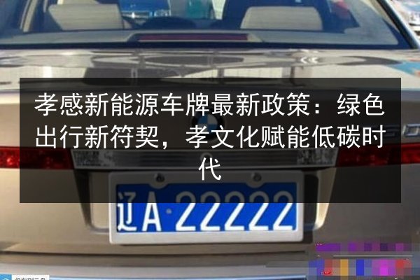 孝感新能源车牌最新政策：绿色出行新符契，孝文化赋能低碳时代