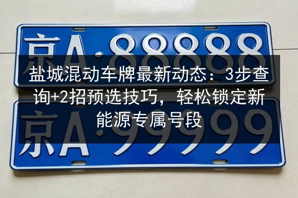 盐城混动车牌最新动态:3步查询+2招预选技巧,轻松锁定新能源专属号段 第1张 盐城混动车牌最新动态:3步查询+2招预选技巧,轻松锁定新能源专属号段 第1张