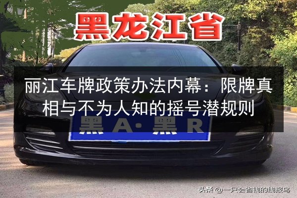 丽江车牌政策办法内幕:限牌真相与不为人知的摇号潜规则 第2张 丽江车牌政策办法内幕:限牌真相与不为人知的摇号潜规则 第2张
