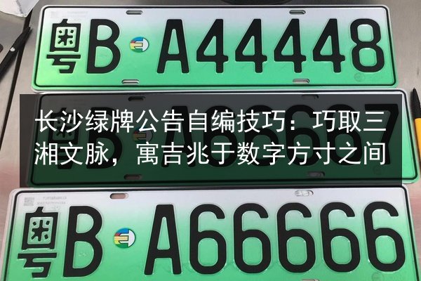 长沙绿牌公告自编技巧:巧取三湘文脉,寓吉兆于数字方寸之间 第2张 长沙绿牌公告自编技巧:巧取三湘文脉,寓吉兆于数字方寸之间 第2张
