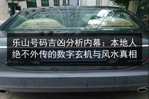 乐山号码吉凶分析内幕：本地人绝不外传的数字玄机与风水真相
